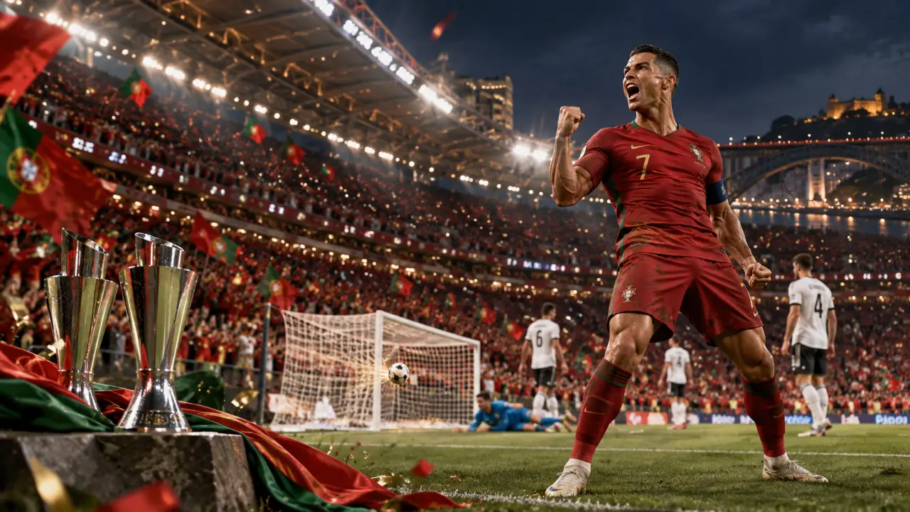 Ronaldo a gagné deux Ligues des nations, avec un but décisif contre l’Allemagne