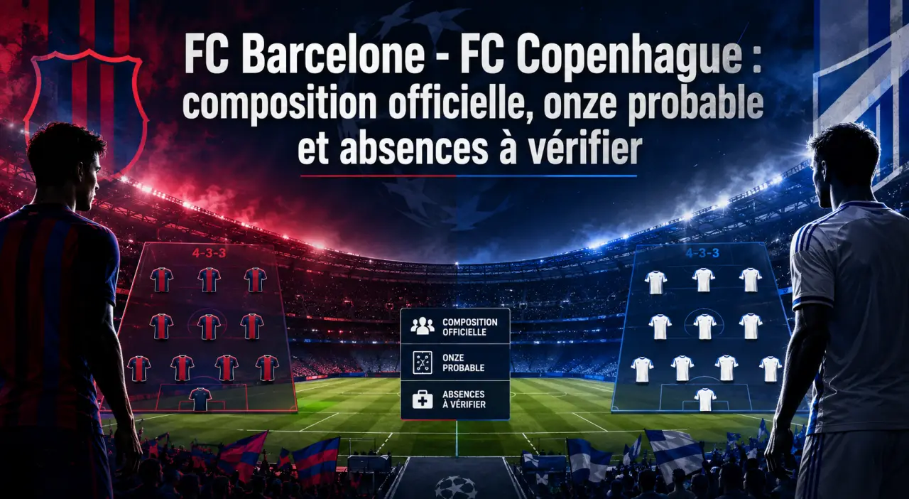 FC Barcelone - FC Copenhague : composition officielle, onze probable et absences à vérifier
