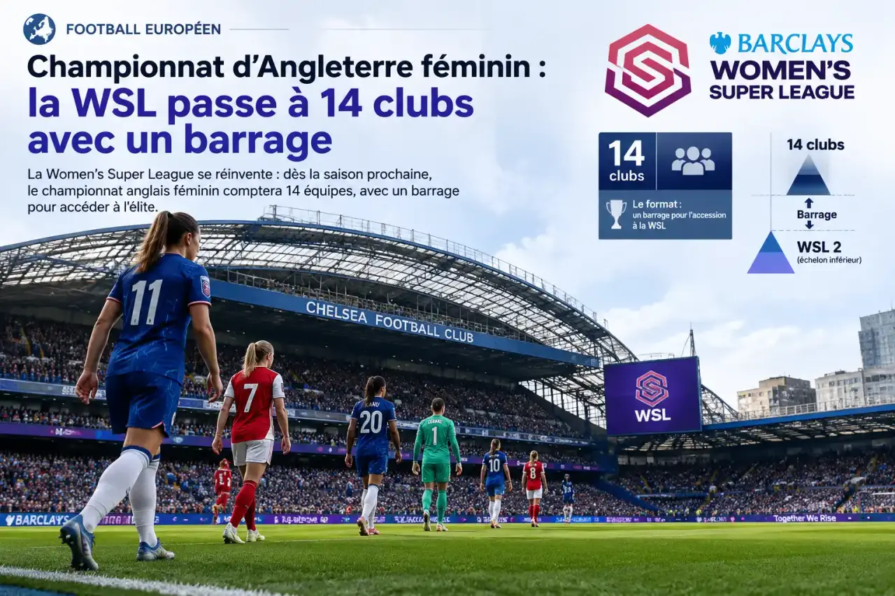 Championnat d’Angleterre féminin : la WSL passe à 14 clubs avec un barrage