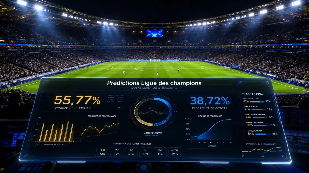 55,77% contre 38,72% : ce que les prédictions Opta disent vraiment de la Ligue des champions