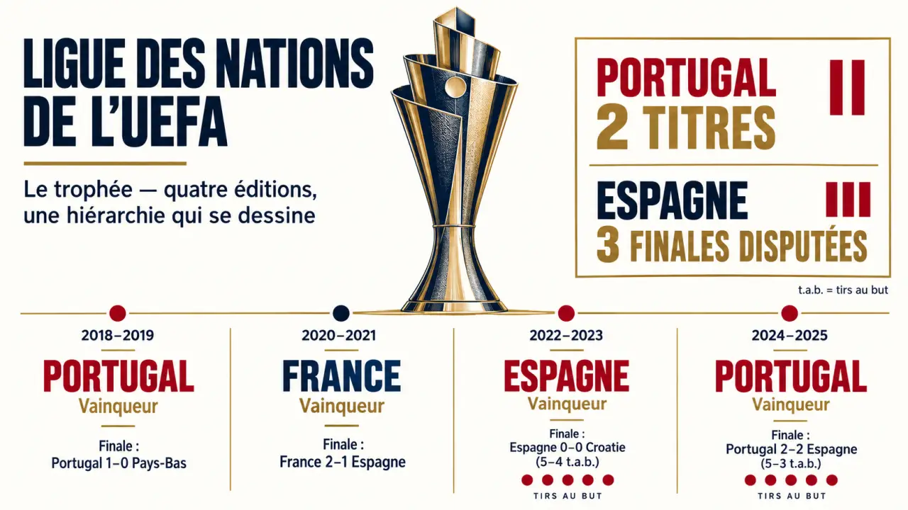 Palmarès du trophée de la Ligue des nations de l’UEFA de 2018-2019 à 2024-2025