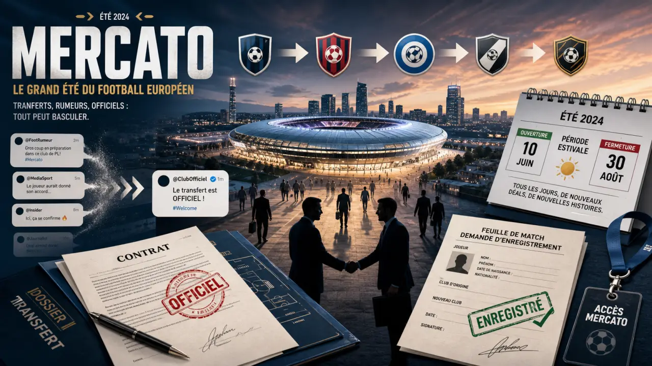 Quand un transfert devient officiel pendant le mercato d’été : dates, enregistrement et pièges des rumeurs